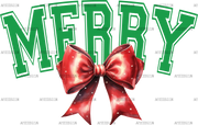 Merry Christmas Bow-3 DTF Transfer