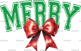 Merry Christmas Bow-3 DTF Transfer