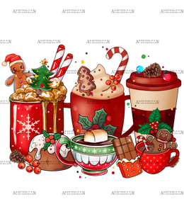 Merry Christmas Coffee-3 DTF Transfer
