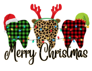 Merry Christmas Dental DTF Transfer