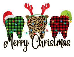 Merry Christmas Dental DTF Transfer