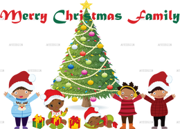 Merry Christmas Family DTF Transfer