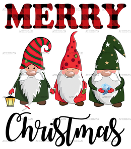 Merry Christmas Gnomies-2 DTF Transfer