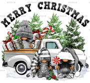 Merry Christmas Gnomies Truck-1 DTF Transfer