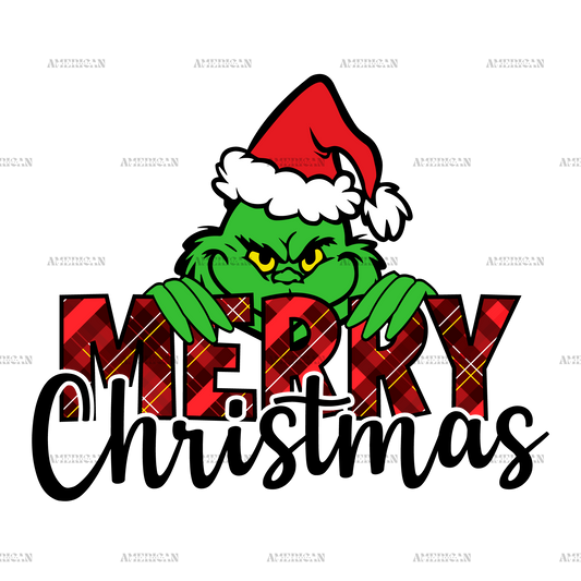 Merry Christmas Grinch DTF Transfer