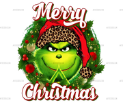 Merry Christmas Grinch Garland DTF Transfer