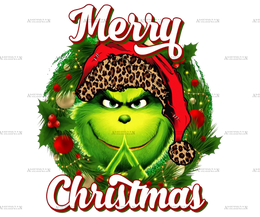 Merry Christmas Grinch Garland DTF Transfer