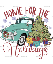 Merry Christmas Home For The Holidays DTF Transfer