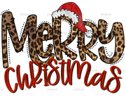 Merry Christmas Leopard DTF Transfer