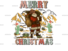 Merry Christmas Santa DTF Transfer