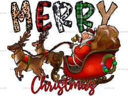 Merry Christmas Santa Claus DTF Transfer