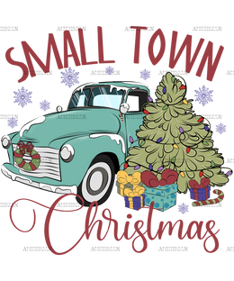 Merry Christmas Small Town Christmas DTF Transfer