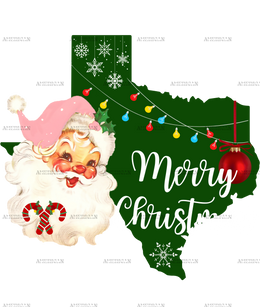 Merry Christmas Texas DTF Transfer