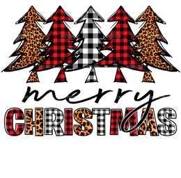 Merry Christmas Tree DTF Transfer