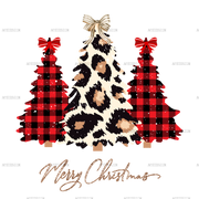 Merry Christmas Trees-1 DTF Transfer