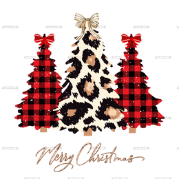 Merry Christmas Trees-1 DTF Transfer