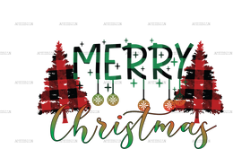 Merry Christmas Trees-4 DTF Transfer