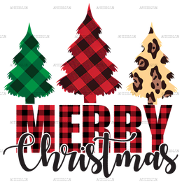 Merry Christmas Trees-5 DTF Transfer