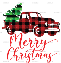 Merry Christmas Truck DTF Transfer