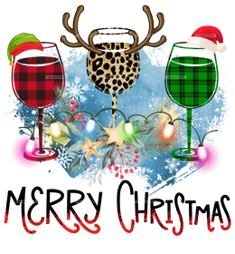 Merry Christmas Wines DTF Transfer