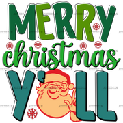 Merry Christmas Yall-3 DTF Transfer