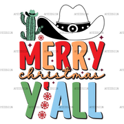 Merry Christmas Yall-4 DTF Transfer