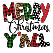 Merry Christmas Yall DTF Transfer