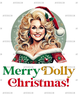 Merry Dolly Christmas DTF Transfer