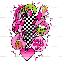 Merry Grinchmas Bolt DTF Transfer