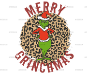 Merry Grinchmas Leopard DTF Transfer