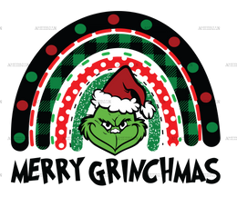 Merry Grinchmas Rainbow DTF Transfer