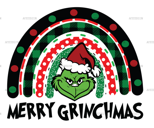 Merry Grinchmas Rainbow DTF Transfer