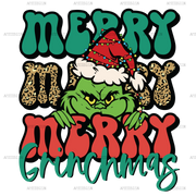 Merry Merry Grinchmas Lights DTF Transfer
