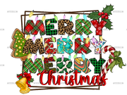 Merry Merry Merry Christmas-2 DTF Transfer