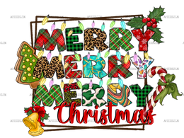 Merry Merry Merry Christmas-2 DTF Transfer