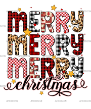 Merry Merry Merry Christmas-4 DTF Transfer