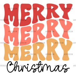 Merry Merry Merry Christmas-6 DTF Transfer