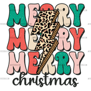 Merry Merry Merry Christmas-7 DTF Transfer