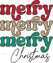 Merry Merry Merry Christmas DTF Transfer