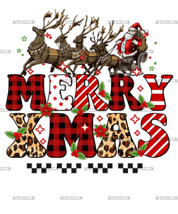 Merry Xmas-2 DTF Transfer