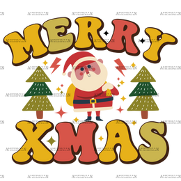 Merry Xmas DTF Transfer