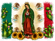 Mexican Flag Our Lady Of Guadalupe Dtf Transfer