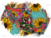 Mexico Map Dtf Transfer