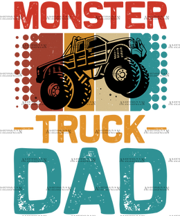 Monster Truck Dad-1 DTF Transfer