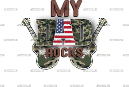 My Dad Rocks DTF Transfer