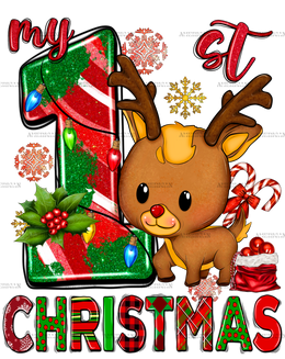 My First Christmas Baby Deer-1 DTF Transfer