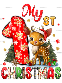 My First Christmas Baby Deer-2 DTF Transfer