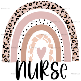 Nurse Animal Print Rainbow DTF Transfer