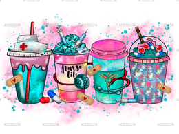 Nurse Coffee Drink DTF Transfer