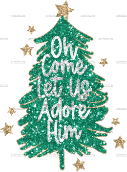 Oh Come Shining Tree DTF Transfer